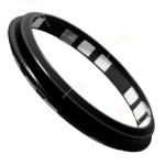 A black circular ring with labeled sections numbered 01 to 04. Sections vary in color and material, likely indicating different components or functions within the ring.